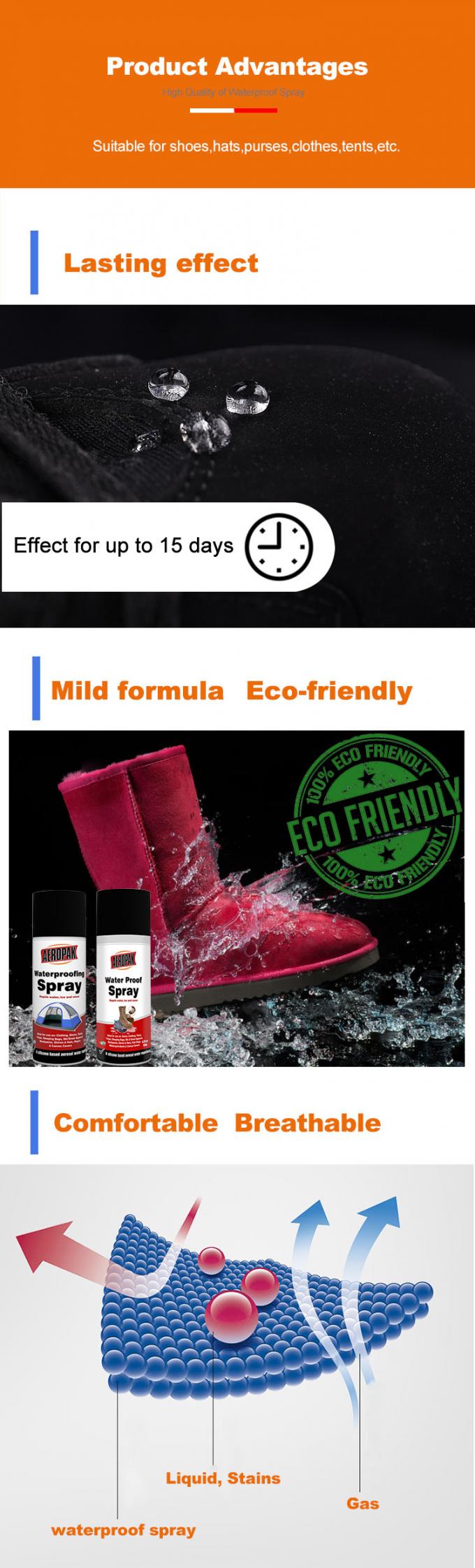 200ML Sıvı Kumaş Aeropak Su Geçirmez Sprey ISO9001 REACH 1