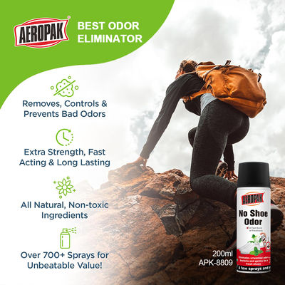 Aeropak 200ml Long-lasting Shoe Odor Remover with 3 Years Shelf Life Aerosol Shoe Deodorizer Spray for Leather Shoe Interior