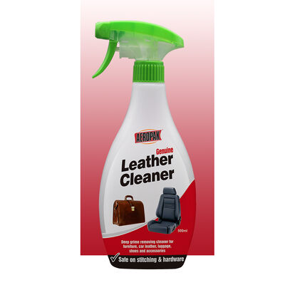 Aeropak 500ml Mild Formula Deep Cleaning and Restoration Genuine Leather Cleaner Spray for Car Leather Seat and Home Care
