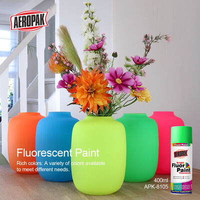 Aeropak 400ml Acrylic High Visibility Neon Color Wholesale Private Label Fluorescent Paint Spray Safety Marking DIY Projects