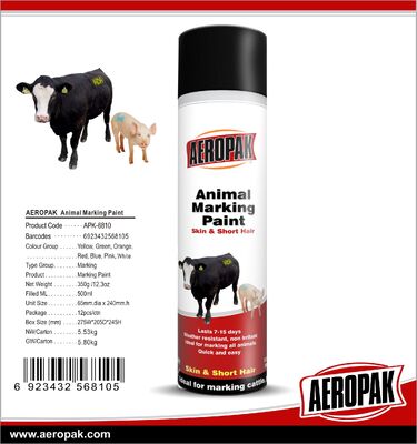 Aeropak 500ml Animal Marking Paint Animal Marker