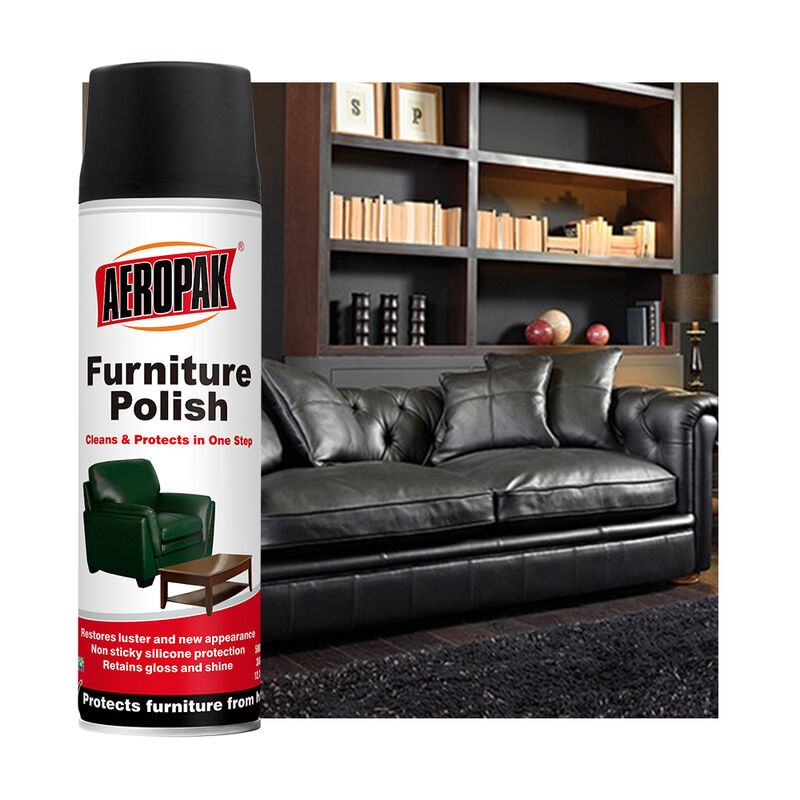 Aeropak 500ml Eco-Friendly Aerosol Spray Furniture Polish Wax High Active Content for Wood Anti-Dry Crack Scratch Protection