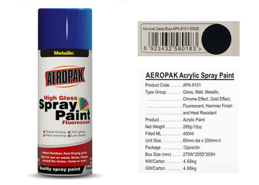Kalite AEROPAK Marka Aerosol Araba için MSDS Derin Mavi Renk ile Boya Sprey Can fabrika