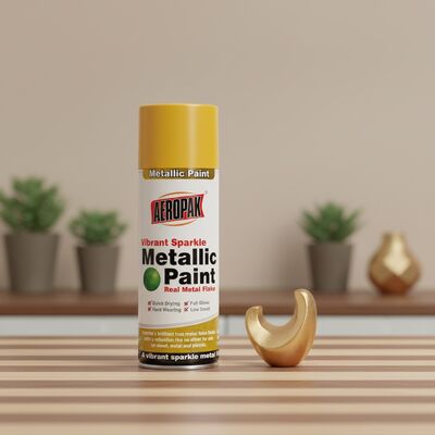 Yüksek Kalite 400ml Hızlı Kuru Yüksek Parlaklık Akrilik Sıvı Kaplama Alışveriş Alışverişli Renkli Metallik Spray Boya Aeropak Otomotiv